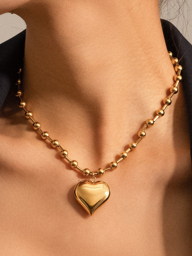 Charlotte Heart Necklace | Gold