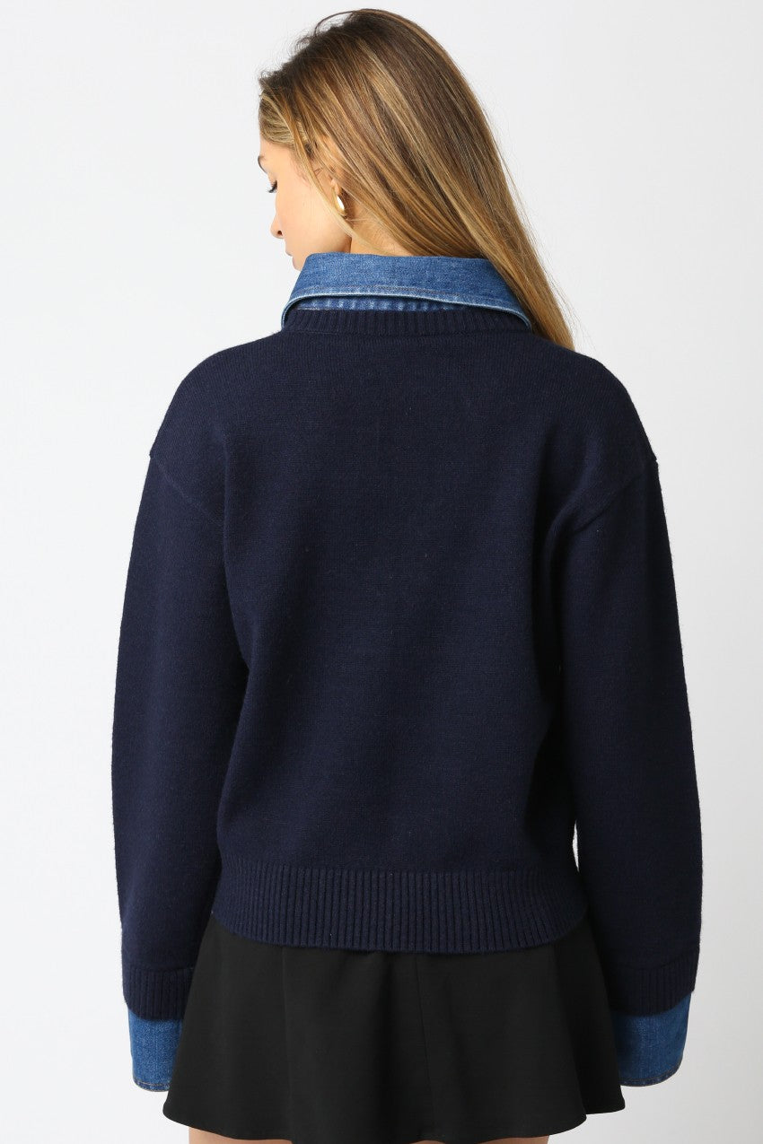 Darla Denim Knit Top