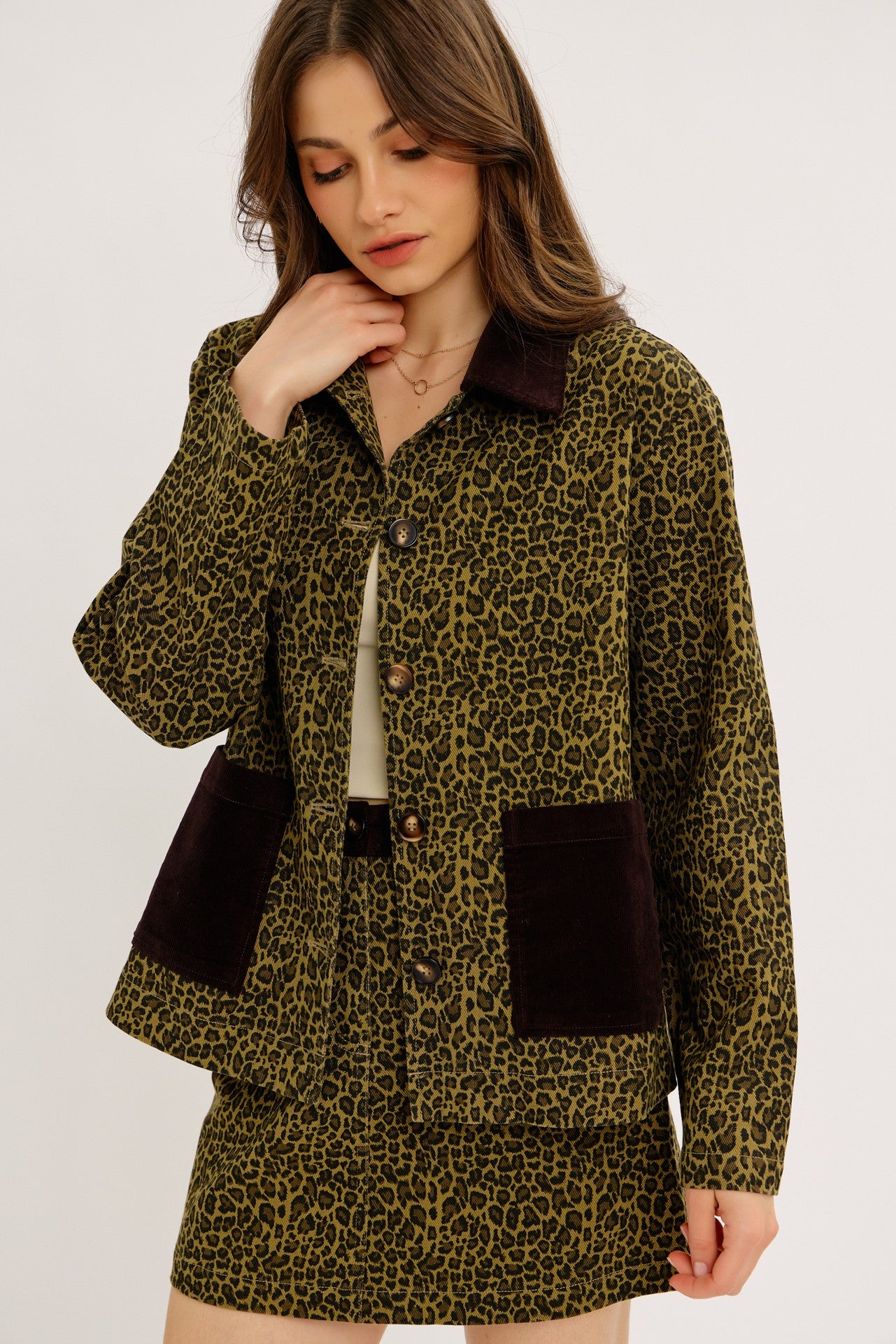 Leah Leopard Jacket