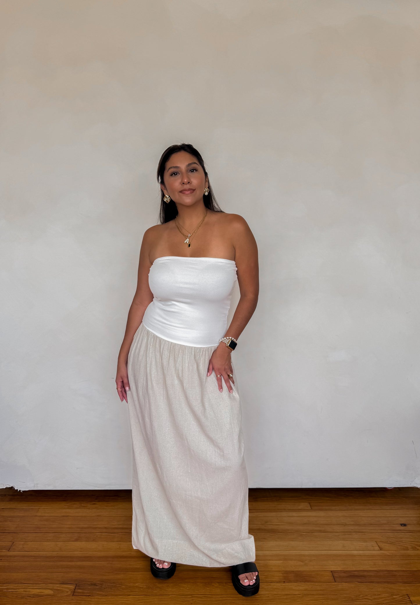 Lisa Drop Waist Maxi Dress