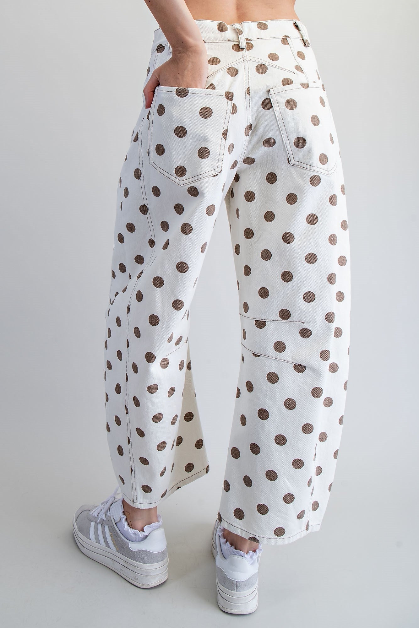 Polka Dot Barrel Jeans