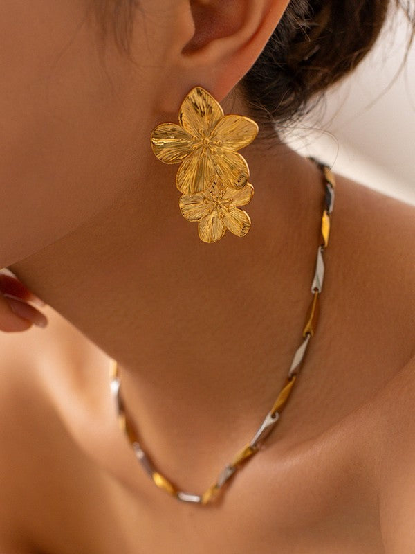 18K Gold-Plated Martha Floral Earring