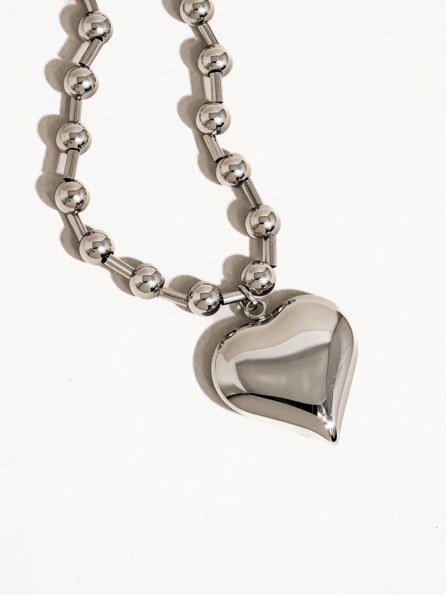 Charlotte Heart Necklace | Silver