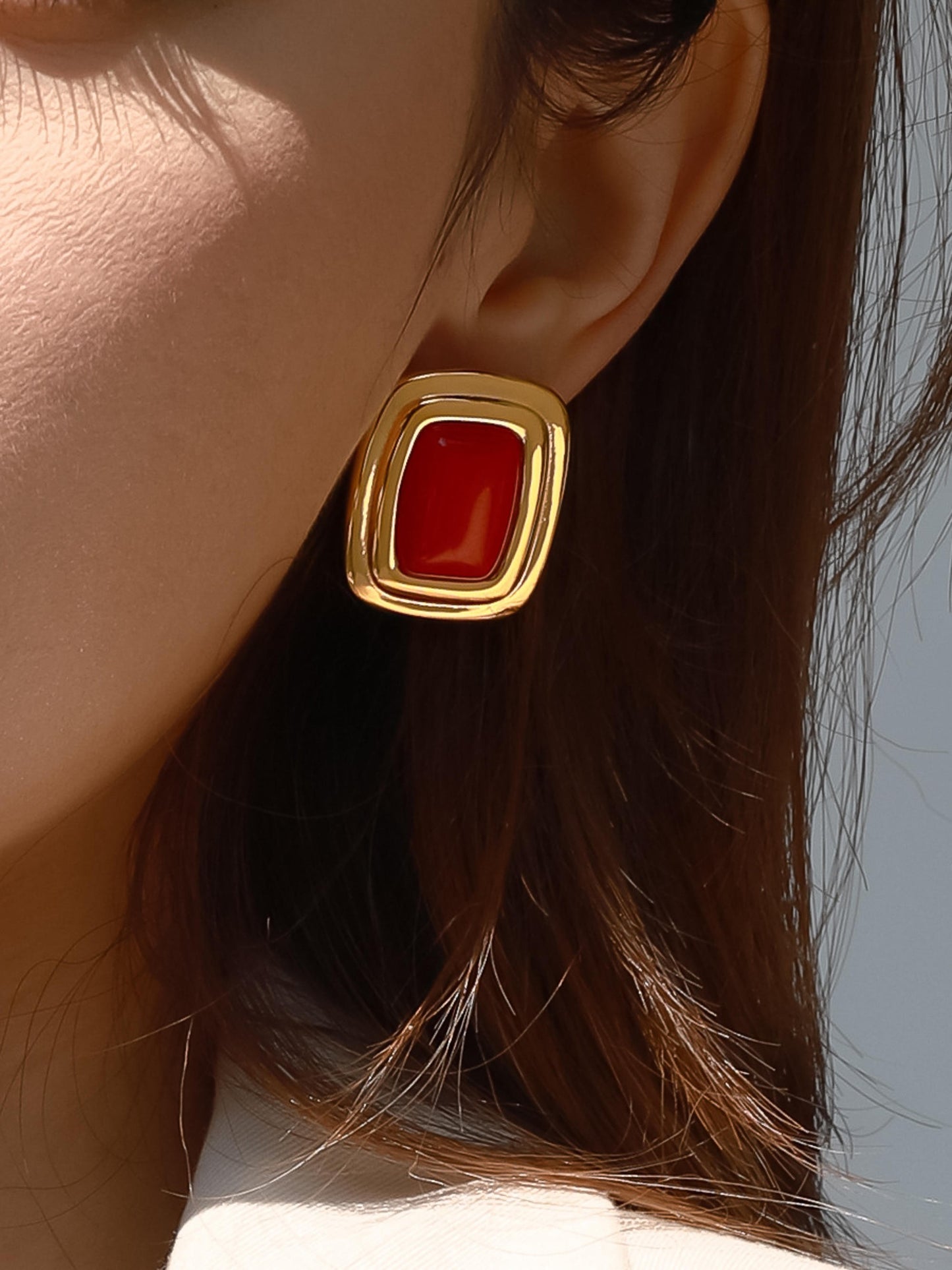 Petra Earrings  | Red