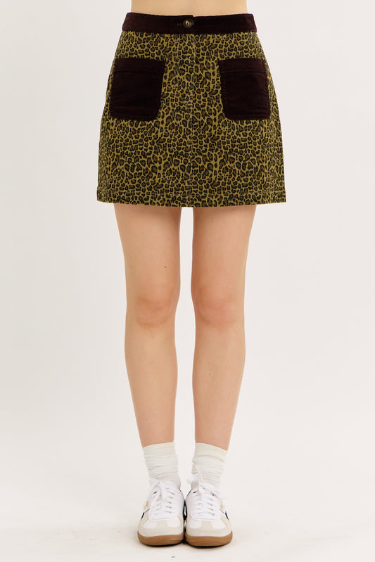 Leah Leopard Skirt