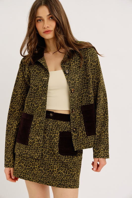 Leah Leopard Jacket