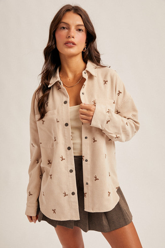 Bella Bow Button Down Shirt