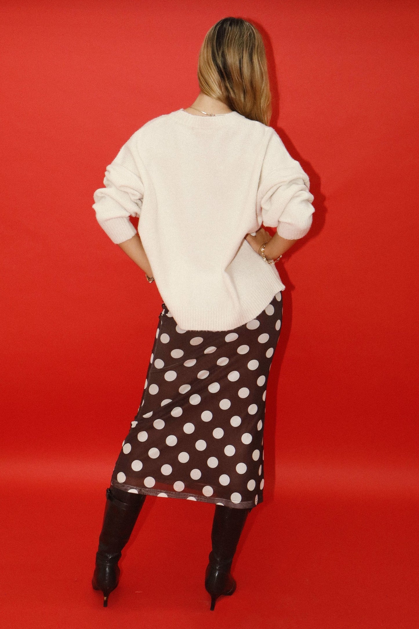 Paula Polk Dot Maxi Skirt