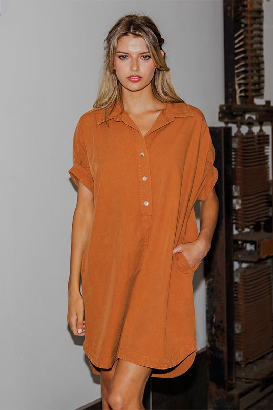 Hazel Mini Shirt Dress