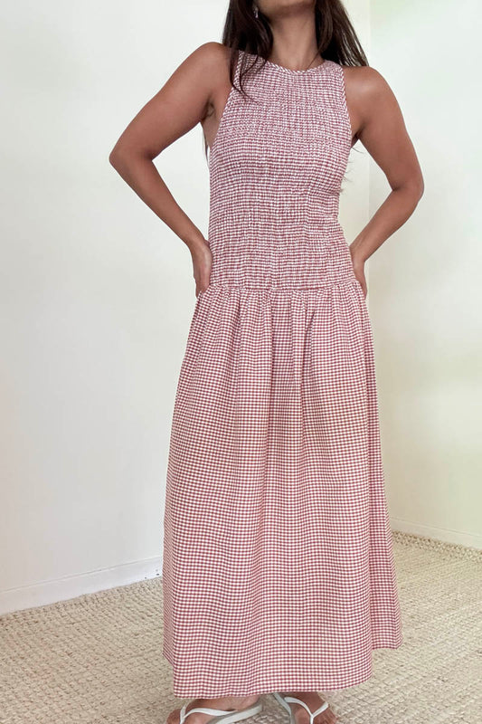 Amber Gingham Midi Dress