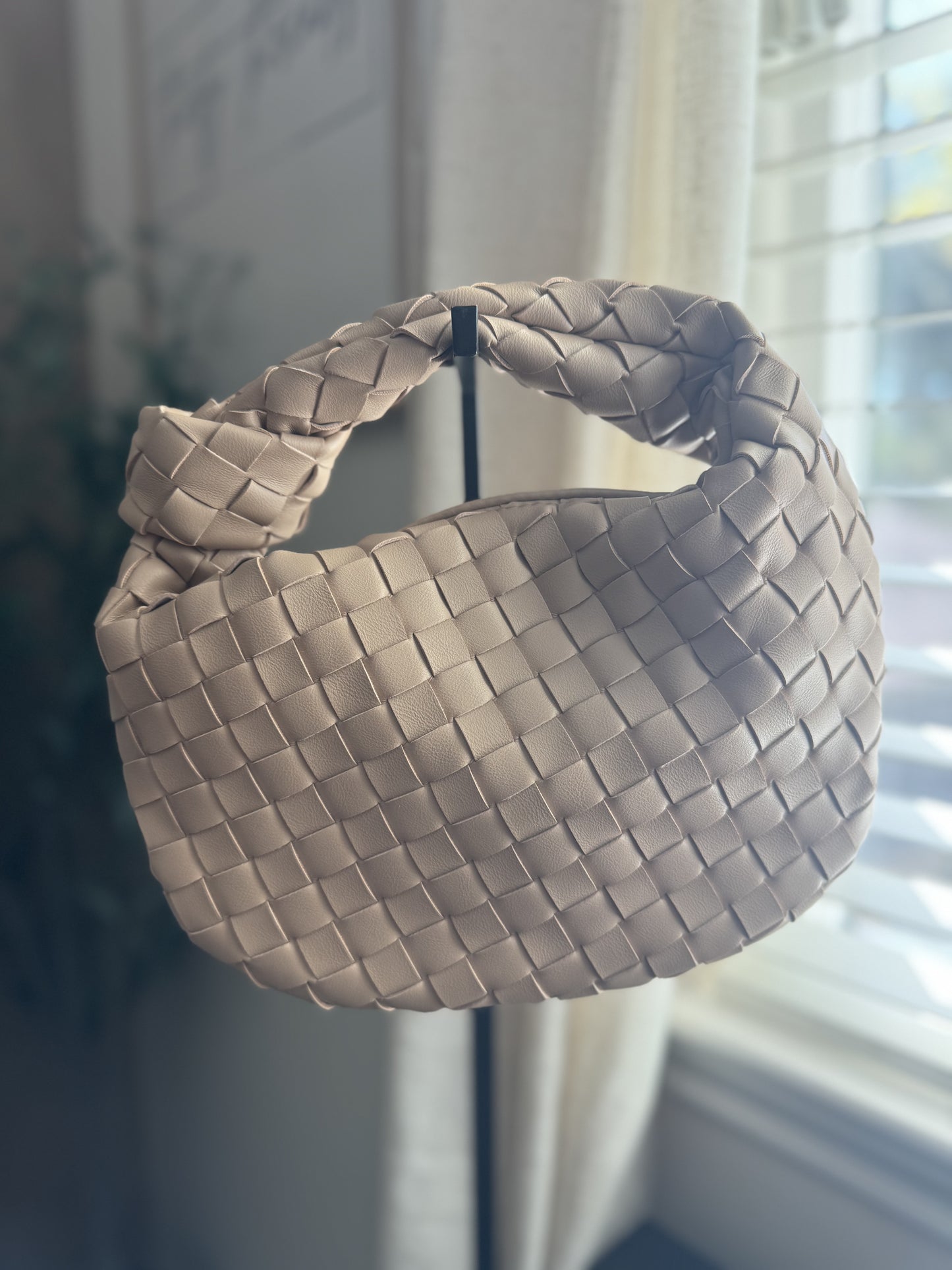 Aly Woven Knotted Handbag