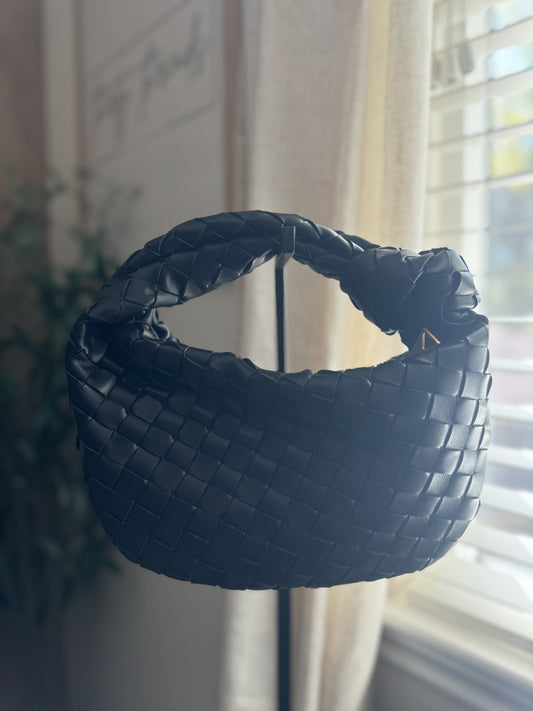 Aly Woven Knotted Handbag