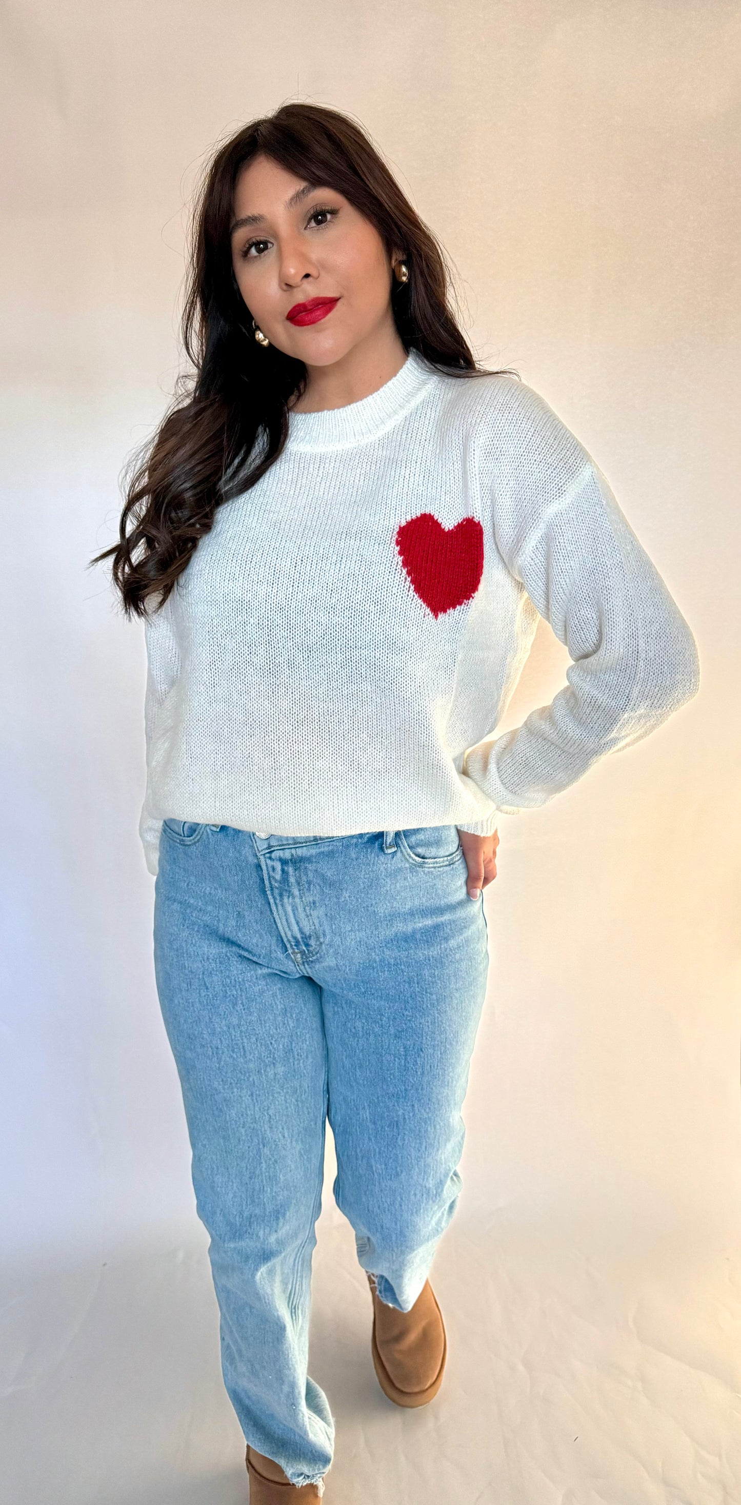 Heart Long Sleeve Sweater