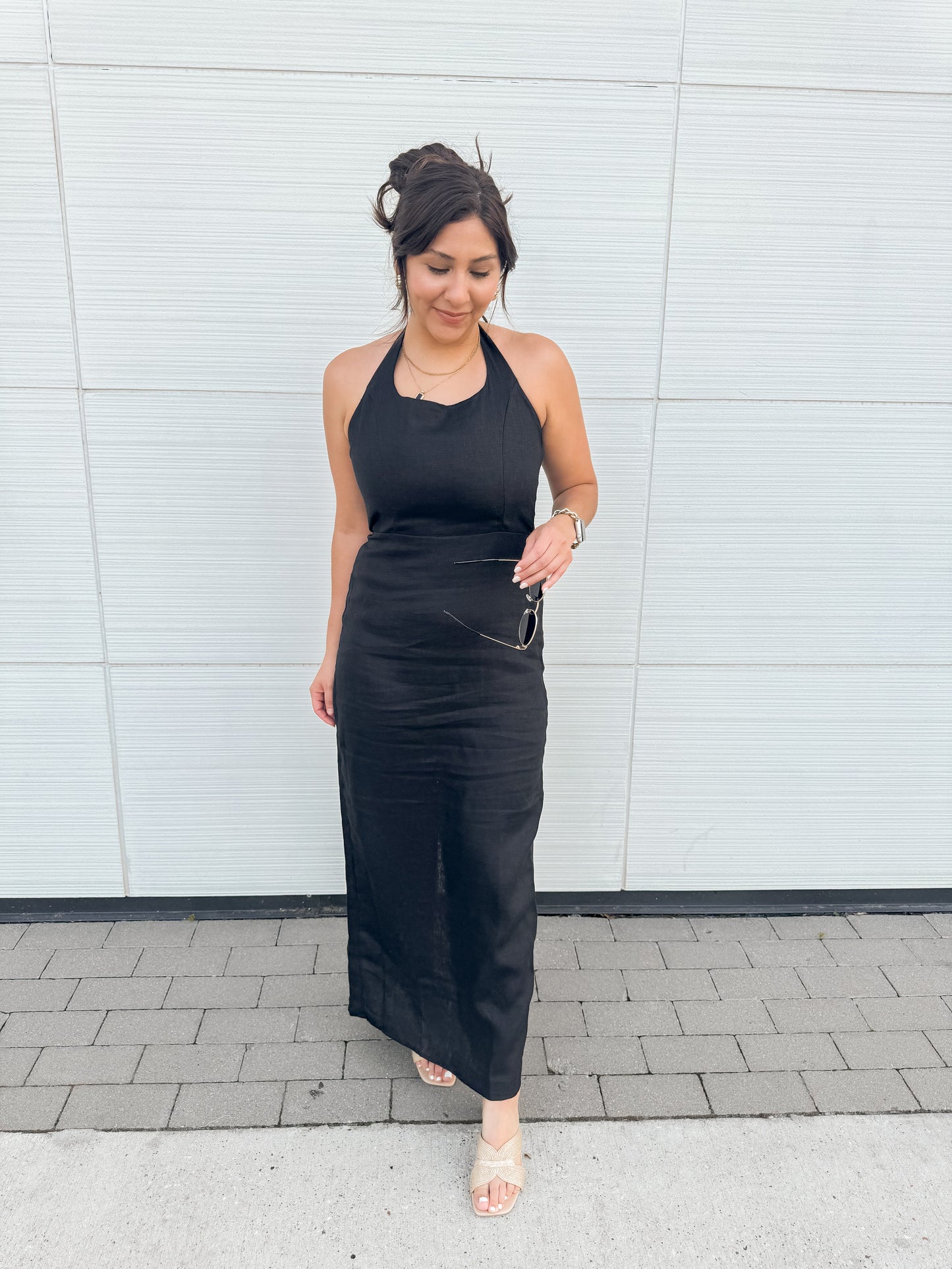 Midnight Breeze Midi Dress