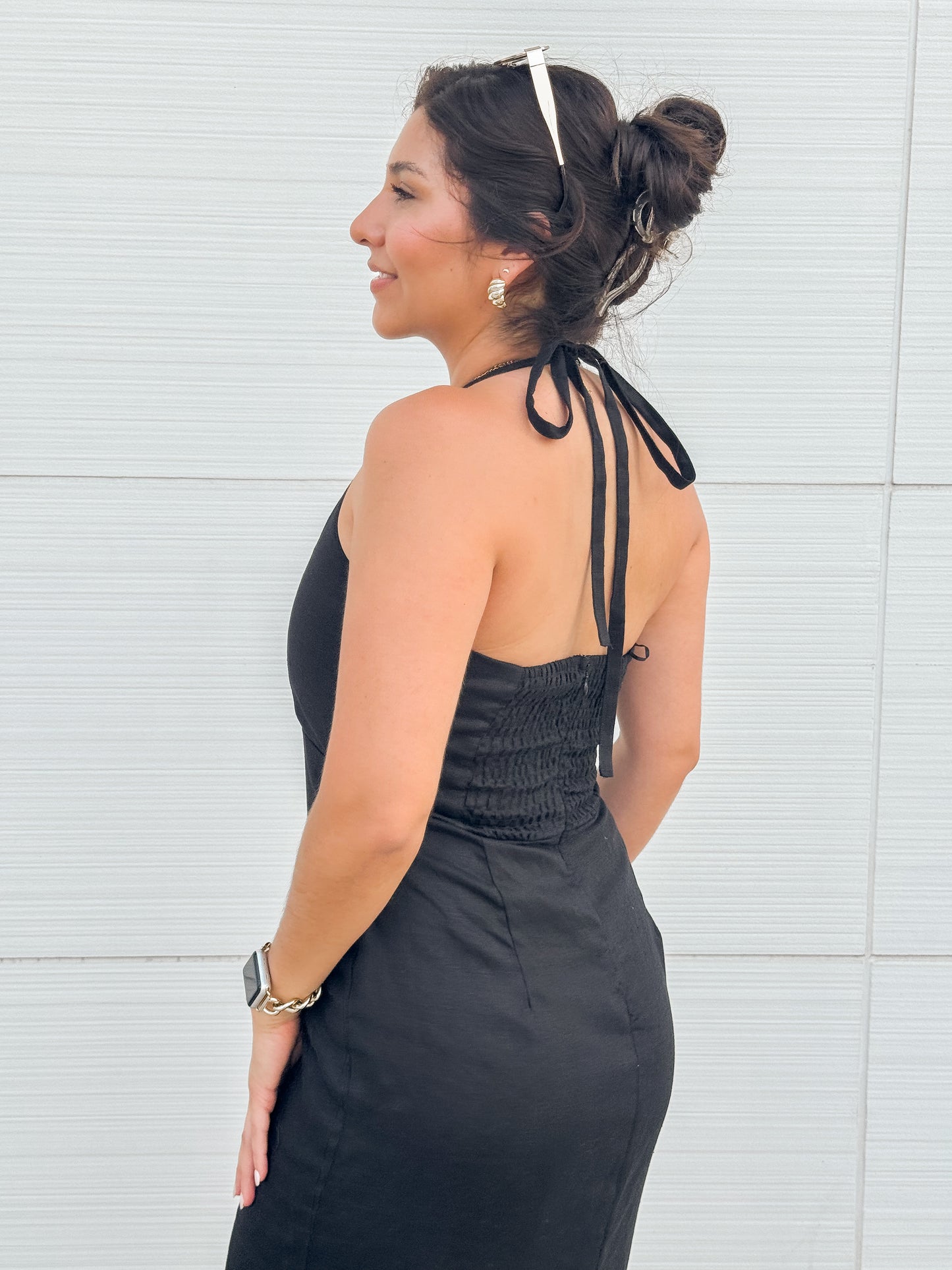 Midnight Breeze Midi Dress