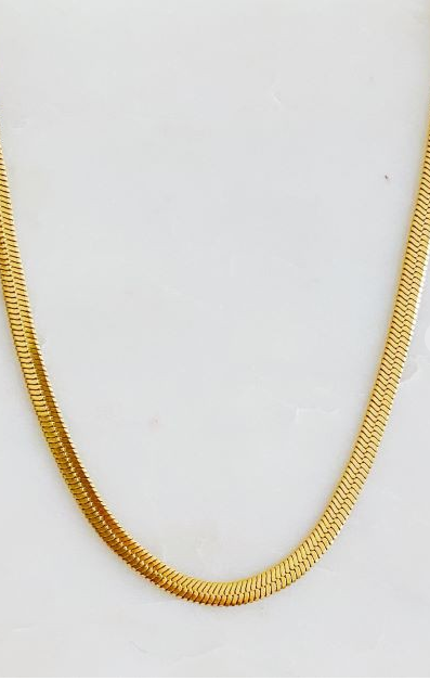 Simply Herringbone Chain Necklace