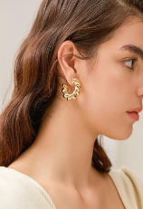 18K Gold-Plated Bianca Hoops